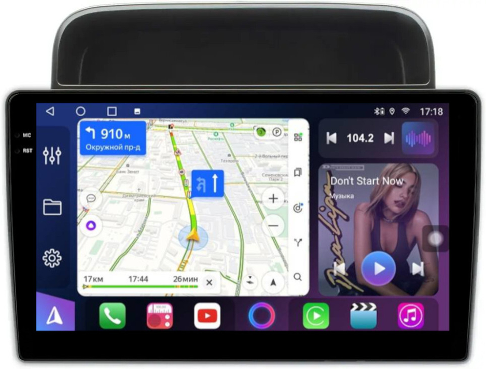 Магнитола для Toyota Land Cruiser 100 1998-2002 (правый руль, климат на ШГУ) - FarCar 9608F2LC монитор 10.36" QLED на Android 14, TS18, CarPlay, 4G SIM-слот