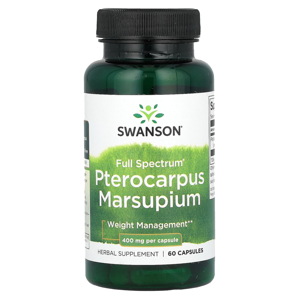 Swanson, Full Spectrum, Pterocarpus marsupium, 400 мг, 60 капсул