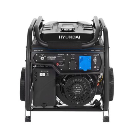 Генератор бензиновый HYUNDAI HHY  7050FE с колесами HHY 7050FE