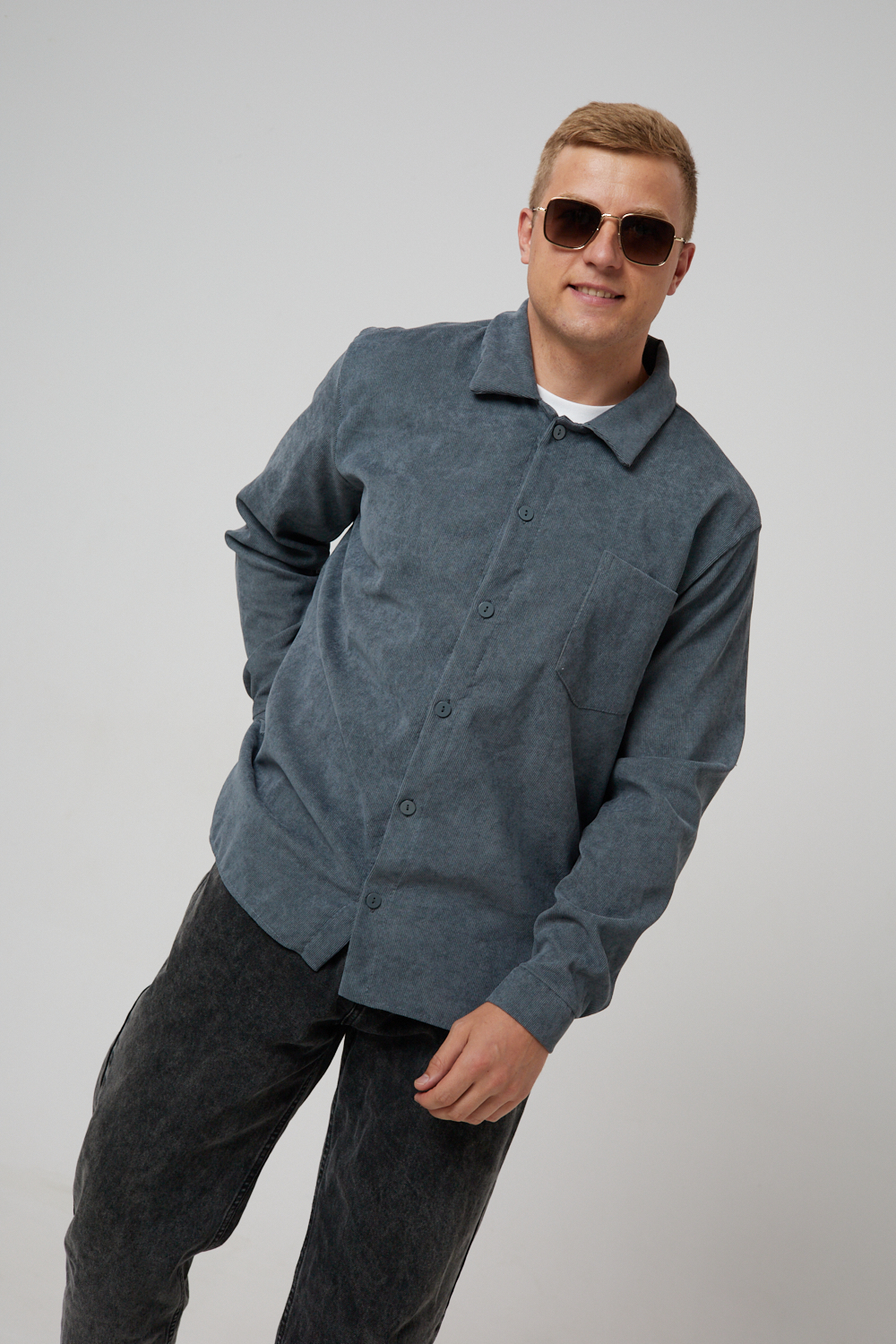 Рубашка мужская вельвет РММ-01