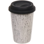 Стакан керамический 400мл «Абстракция» с пластиковой крышкой