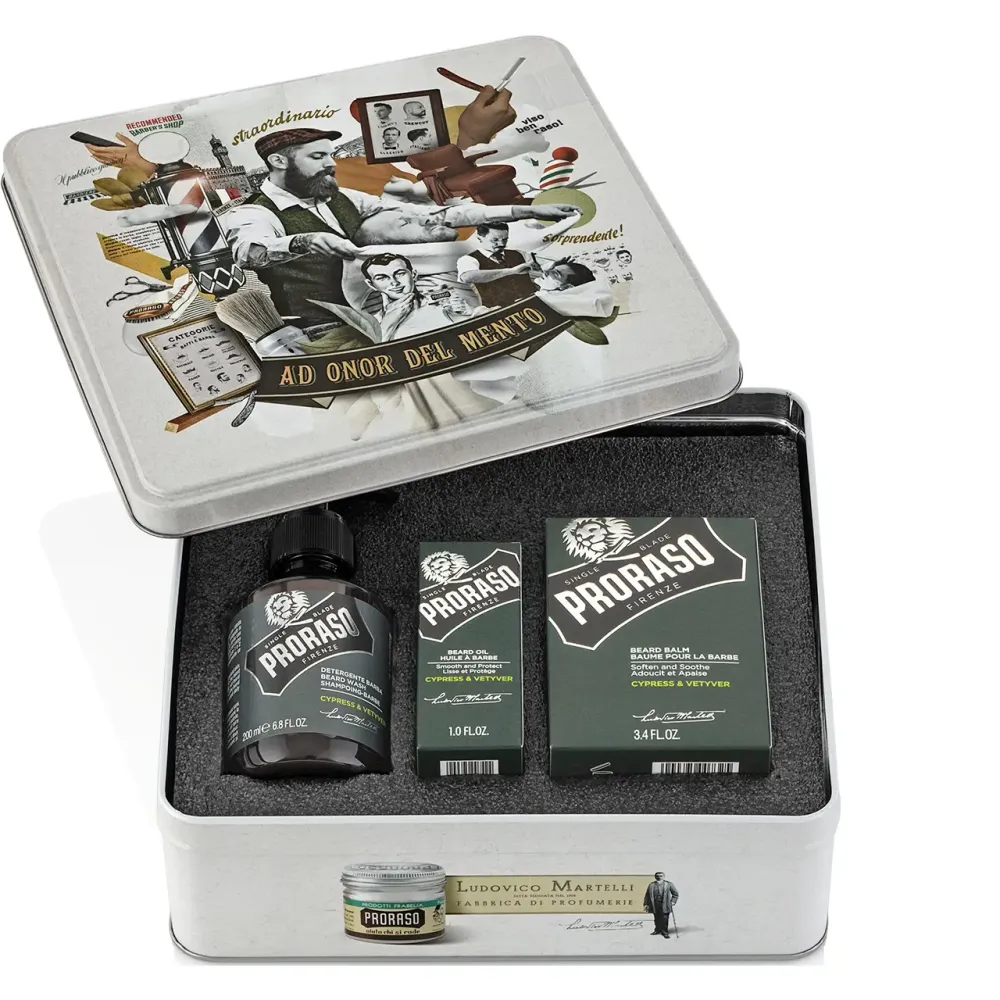 Proraso Набор подарочный для ухода за бородой Cypress&amp;vetyver
