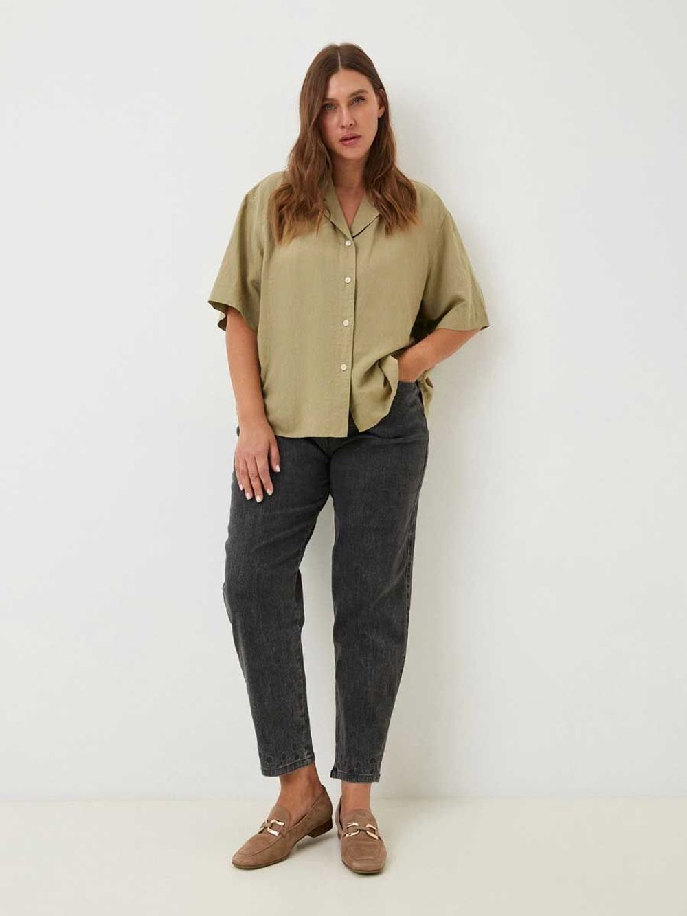 Джинсы на резинке больших размеров