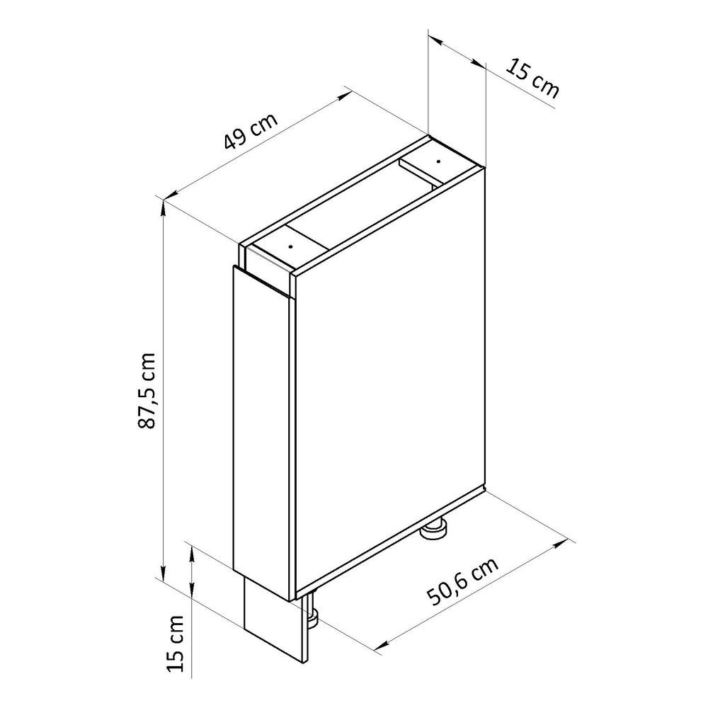 Модуль напольный карго Виола 875х150х600