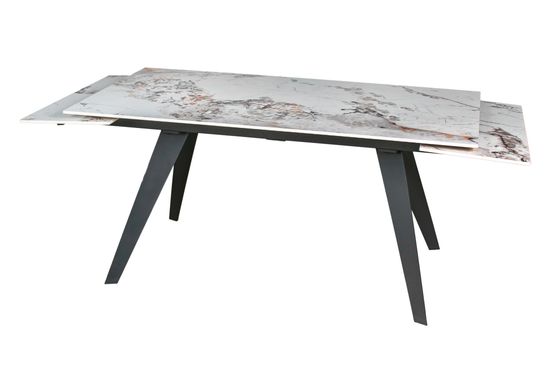 Стол "РЕЙН" 160-240, керамика Top Pandora глянцевый, опоры черный муар