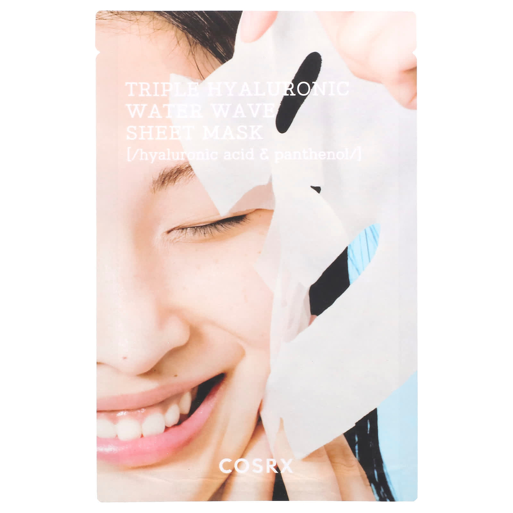 CosRx, Hydrium, тканевая маска с тройной гиалуроновой кислотой и водной волной, 1 тканевая маска, 20 мл (0,67 жидк. унц.)