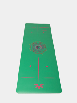 Каучуковый коврик для йоги Om Color YY с разметкой 183*65*0,4 см