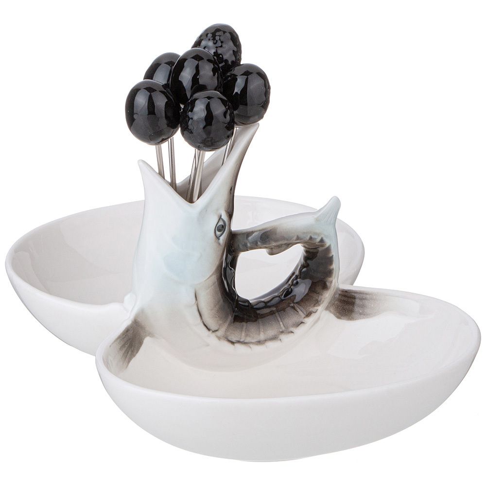 БЛЮДО LEFARD "ОСЁТР" 12,5*18*10 СМ, 6 ВИЛОЧЕК (КОР-24ШТ.)