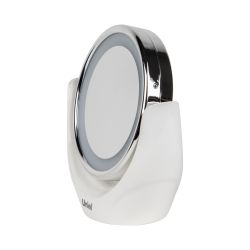 TLD-592 White-LED-13Lm-6000K-3АА Настольный светильник зеркало. На батарейках 3AAне в-к. Сенсорный выключатель. Белый. ТМ Uniel