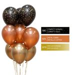 Шар (12''/30 см) Reflex, Зеркальный блеск, Золото (970), хром, 10 шт.