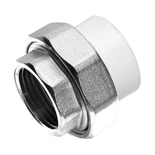 Муфта PP-R комбинированная разъемная белая ВР Дн 20х1/2" VALFEX 10155015