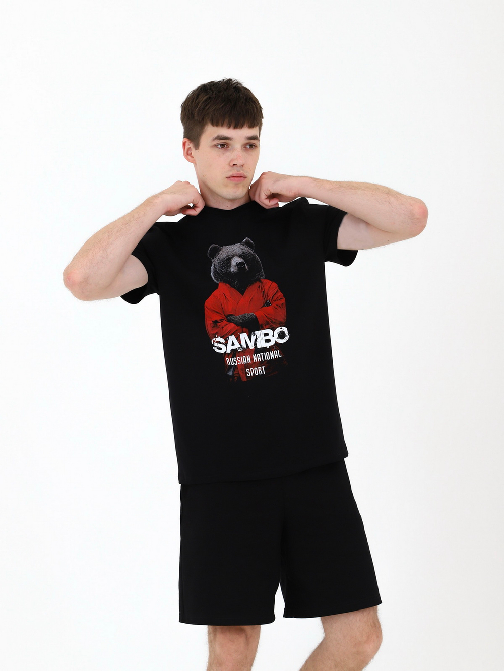 Футболка для САМБО черная мод.3