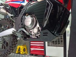 Skid Plate for Honda CRF300Rally (2021-UP). Aluminium, 4mm. Black (Matt)