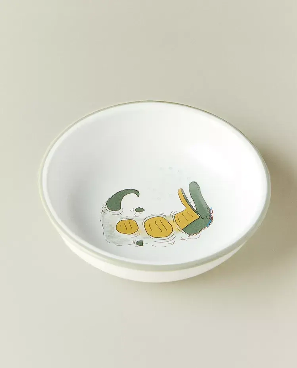 ZARA HOME ДЕТСКАЯ МИСКА ИЗ КЕРАМИКИ С ПРИНТОМ «КРОКОДИЛ», РАЗНОЦВЕТНЫЙ