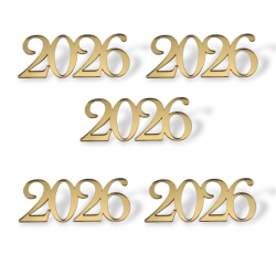 Топпер Мини "2026" ТМ6213 5см 5шт акрил