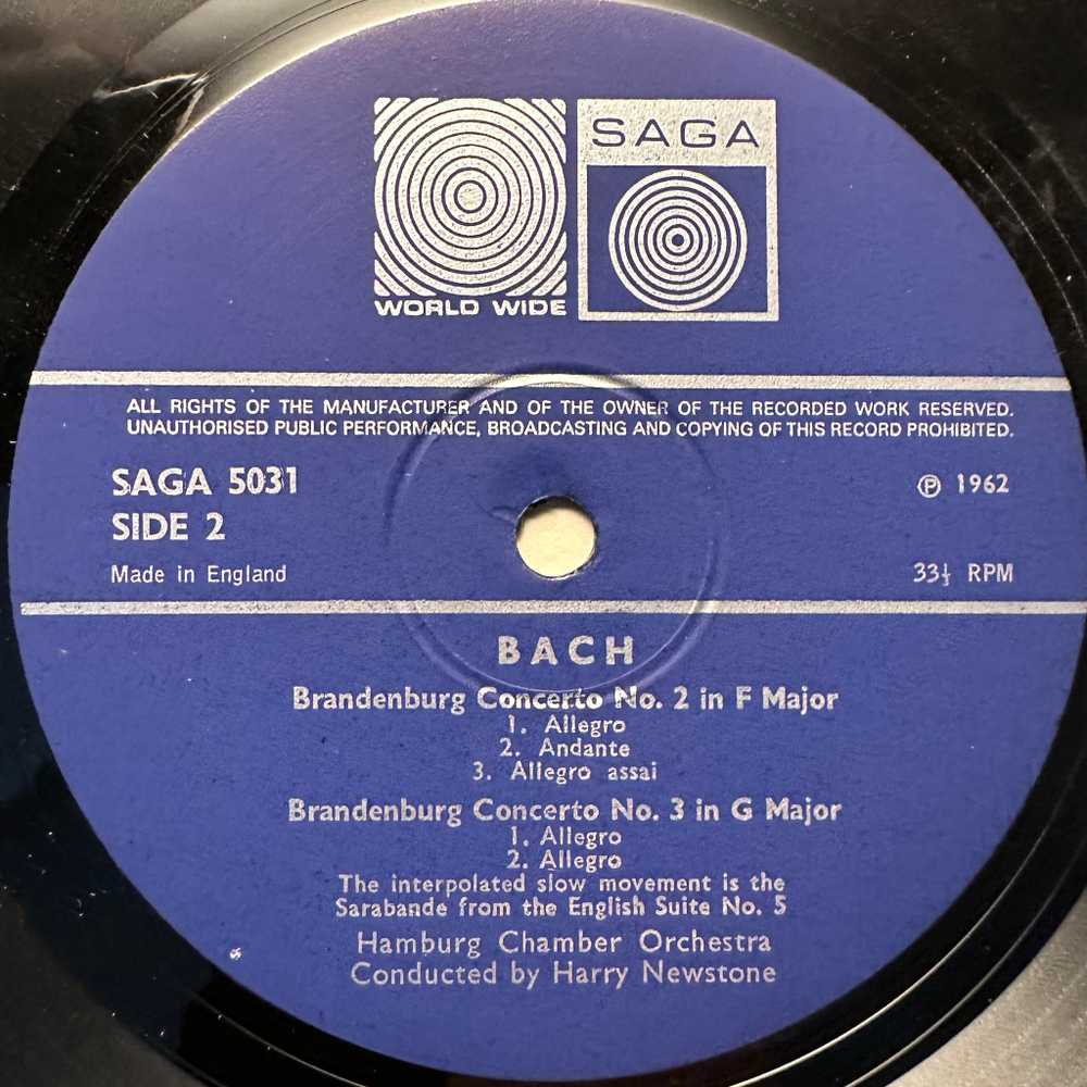 Бах - №№ 1, 2 и 3 (Англия 1962г.)