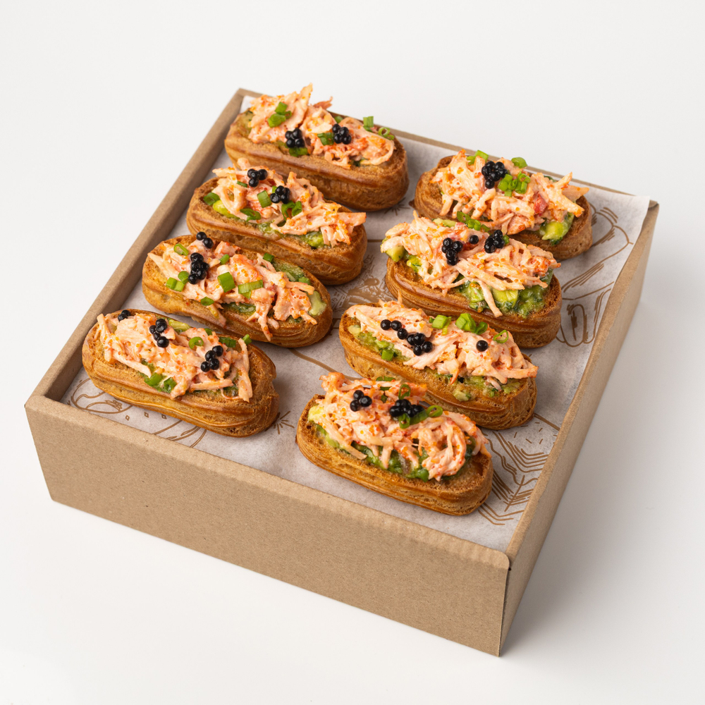 Сет мини-эклеров с крабом