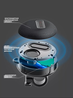 Bluetooth колонка с креплением для руля (с дисплеем)