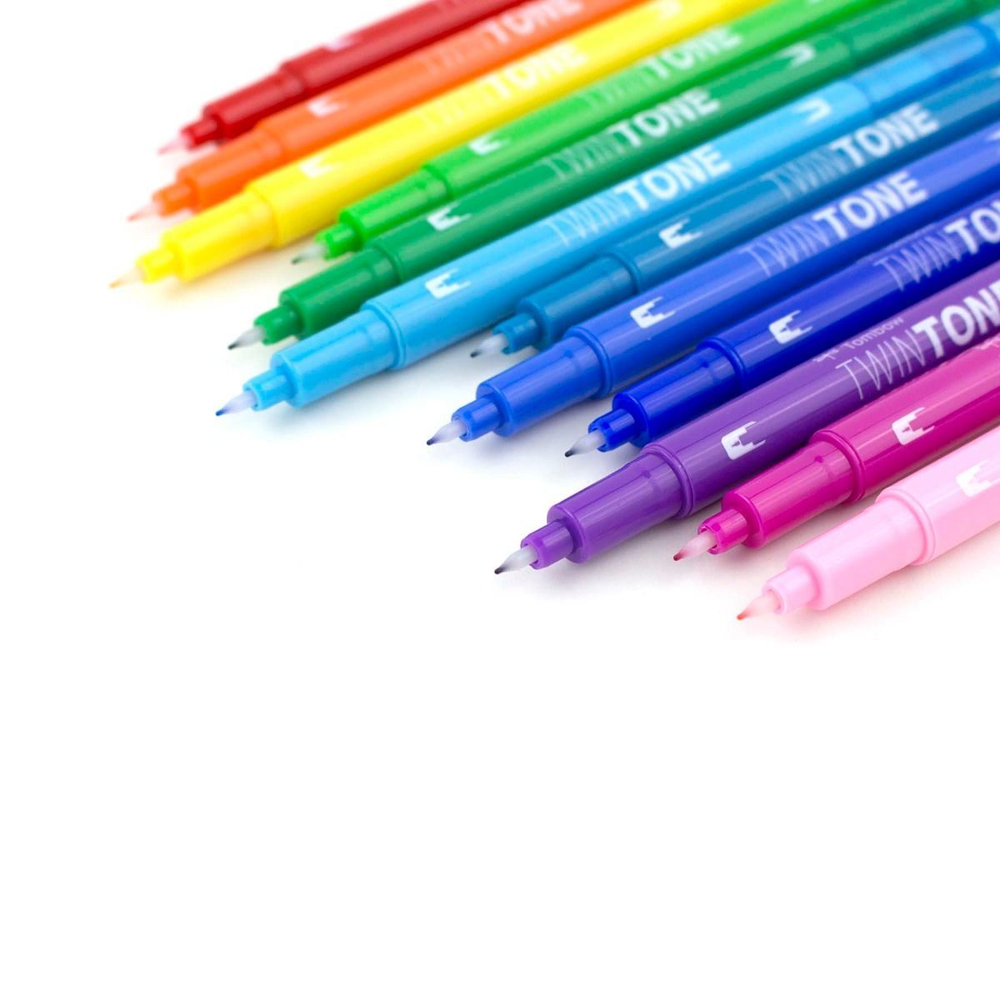 Tombow TwinTone 12 Color Rainbow Set