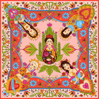 Платок «Матрёшки. Латинская Америка»