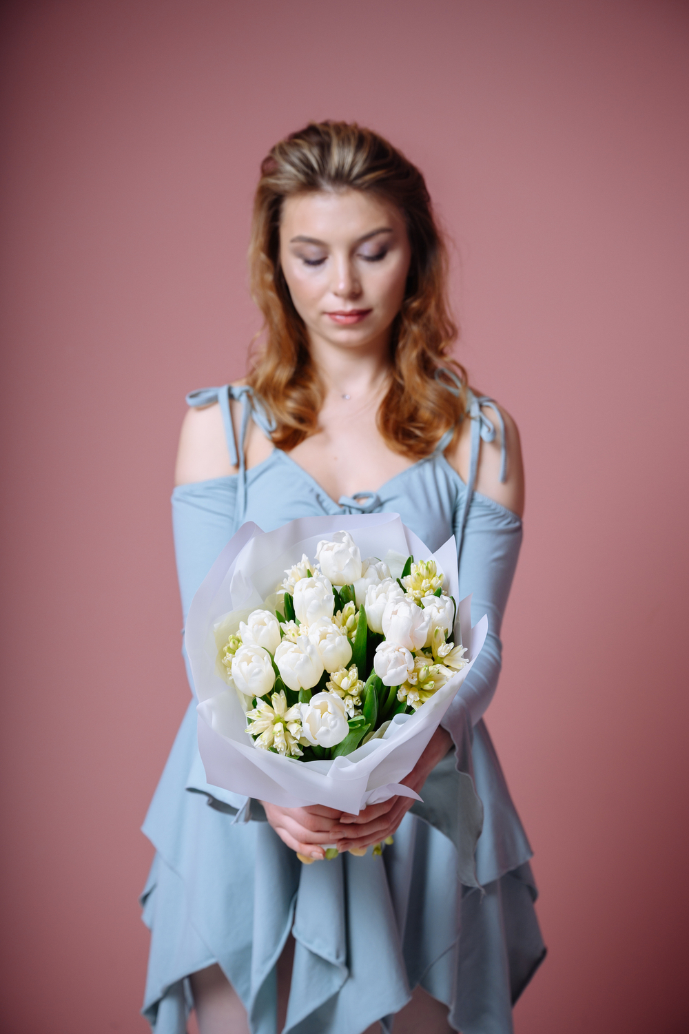 Букет Белый персик