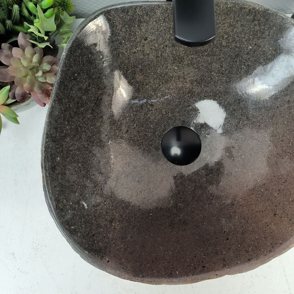 Каменная раковина из речного камня RS-05288 (38*35*15) 0860 из натурального камня