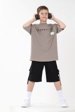 Фуфайка (футболка) для мальчика Леон-1 Виотекс СЕРО-БЕЖЕВЫЙ