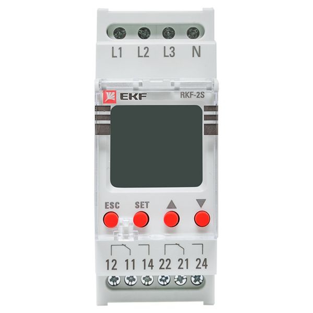 Реле контроля фаз с LCD дисплеем (с нейтралью) RKF-2S EKF PROxima