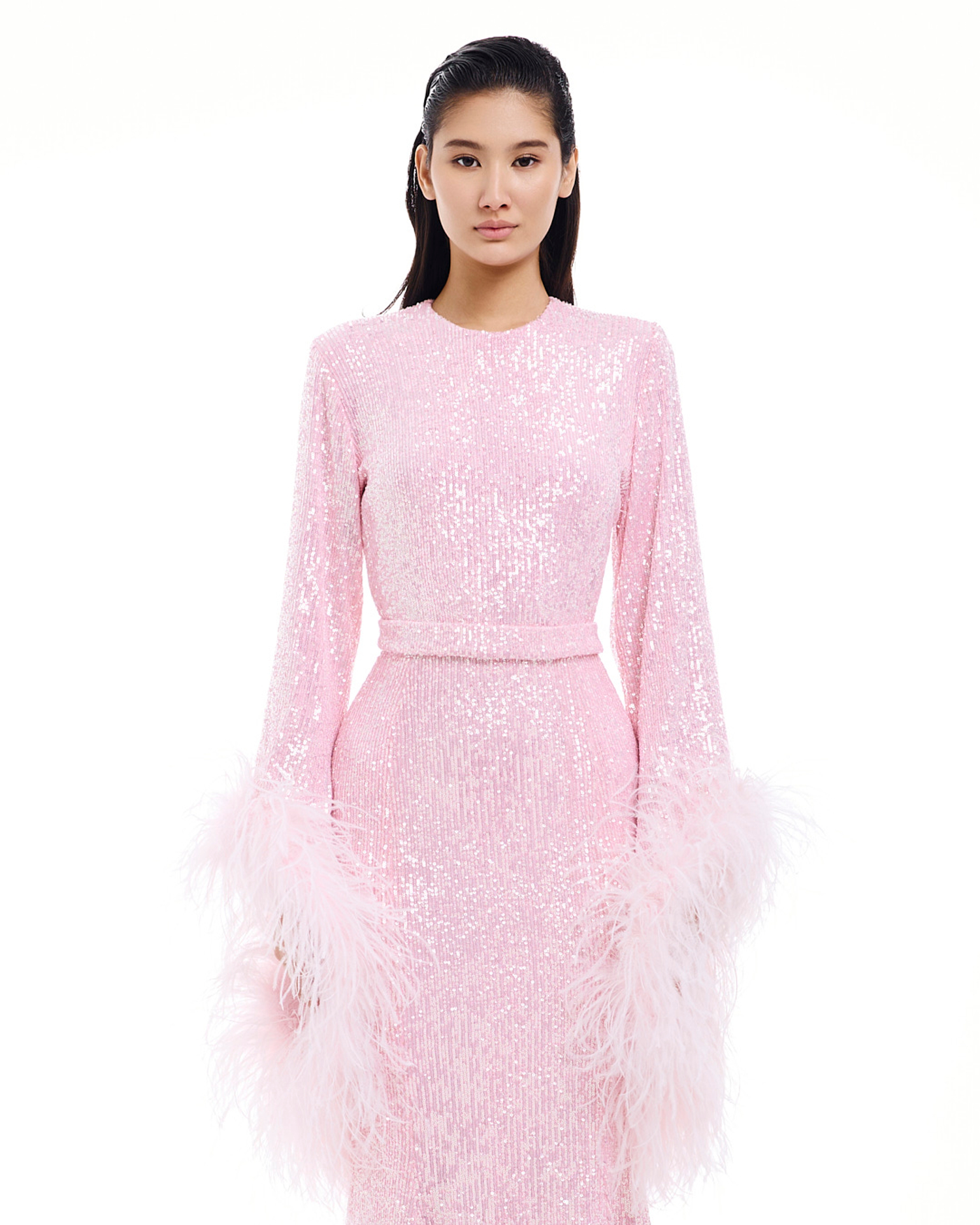 Платье Sativa (Сатива) пайеточное розовое