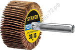 STAYER d 30 x 15 мм, P320, на шпильке d 6 мм, Круг шлифовальный лепестковый (36606-320)