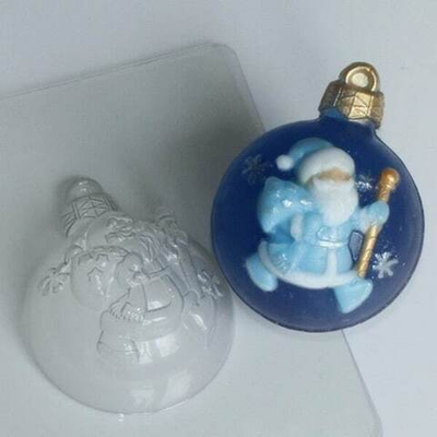 Форма для шоколада "Шар с Дедом Морозом"