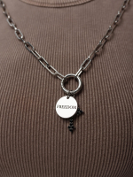 Цепь с черными крестом "Freedom"