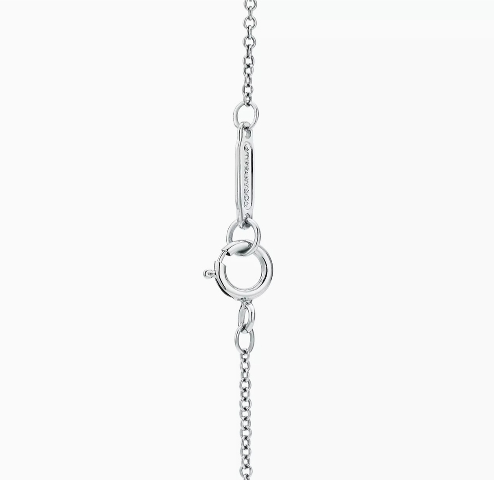 Подвеска из серебра 925 , 2 сердца, Tiffany, розовое. 💖Эксклюзив.