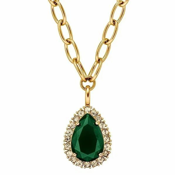 Колье Dyrberg Kern METTA SG EMERALD GREEN /GOLDEN 450080