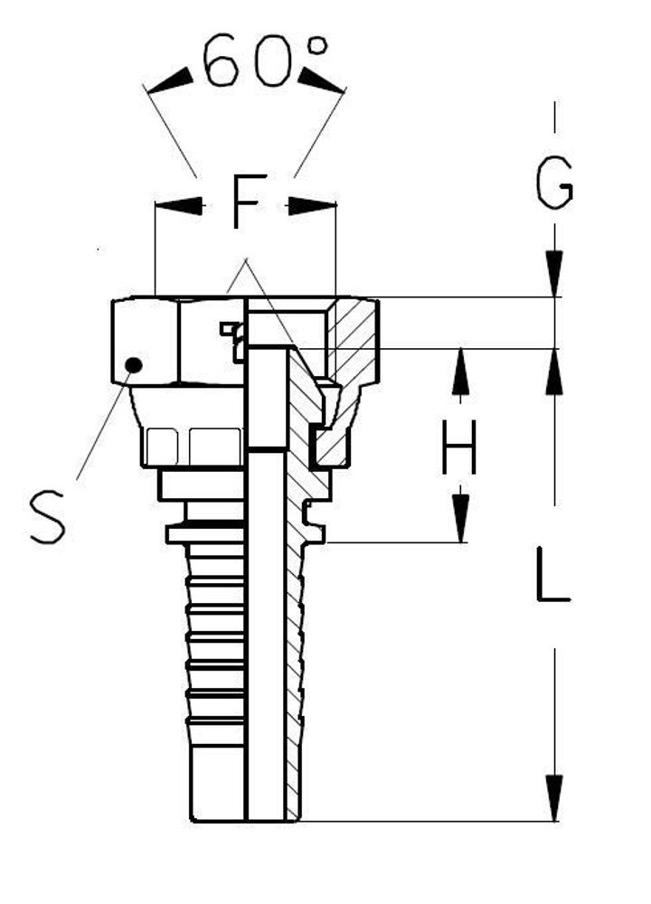 Фитинг DN 08 BSP (Г) 1/2