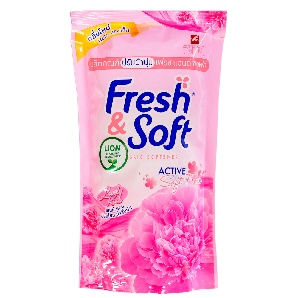 Lion Кондиционер для белья парфюмированный «сладкий поцелуй» з/б - Thailand fresh&soft, 600мл