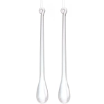 Подвеска «Изящная капля» 24 см (набор 2 шт), Прозрачный
