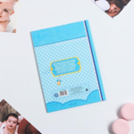 1717599 Свидетельство о рождении мальчика "Коляска" с карманом для бирки