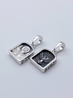 Образок из серебра/Частичное чернение/С подвижным ухом/Ангел