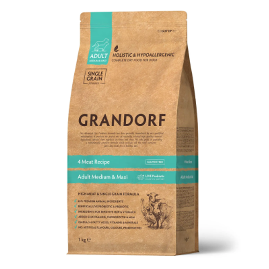 Grandorf Probiotic Adult 4Meat&Brown Rice для взрослых кошек с живыми пробиотиками 4 вида мяса с бурым рисом