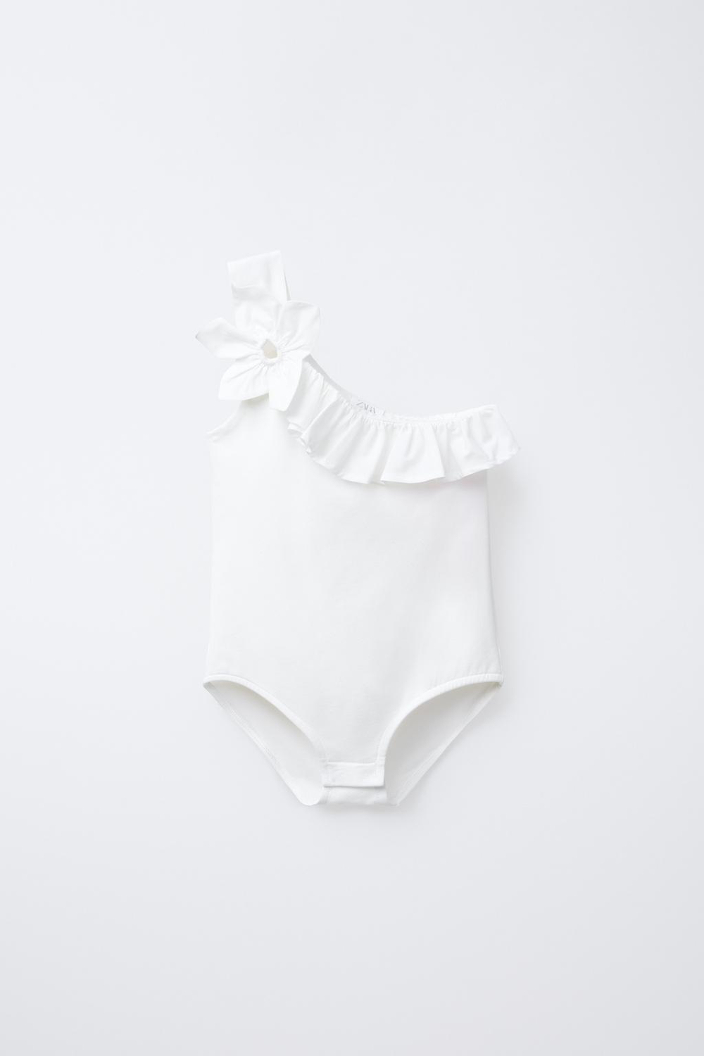 ZARA БОДИ С ЦВЕТОЧНЫМИ ДЕТАЛЯМИ, БЕЛЫЙ