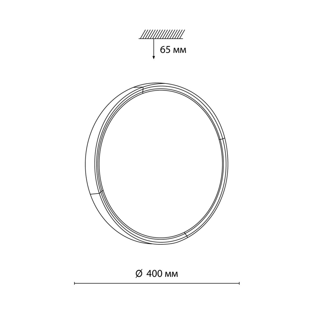 7629/DL PALE SN 184 Светильник пластик/черный/золотистый LED 48Вт 3000-6300K D400 IP43 пульт ДУ VELIO