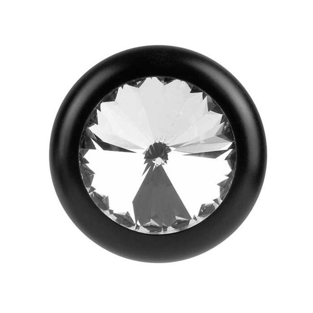 Черная металлическая пробка с кристаллом Luv Plug (Цвет: черный)