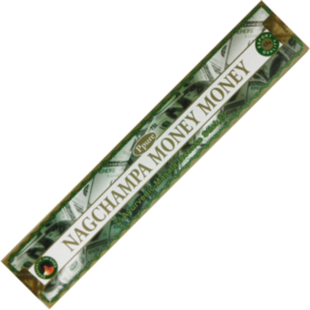Ppure Nag Champa Money Money Благовоние-масала Деньги Деньги, 15 г