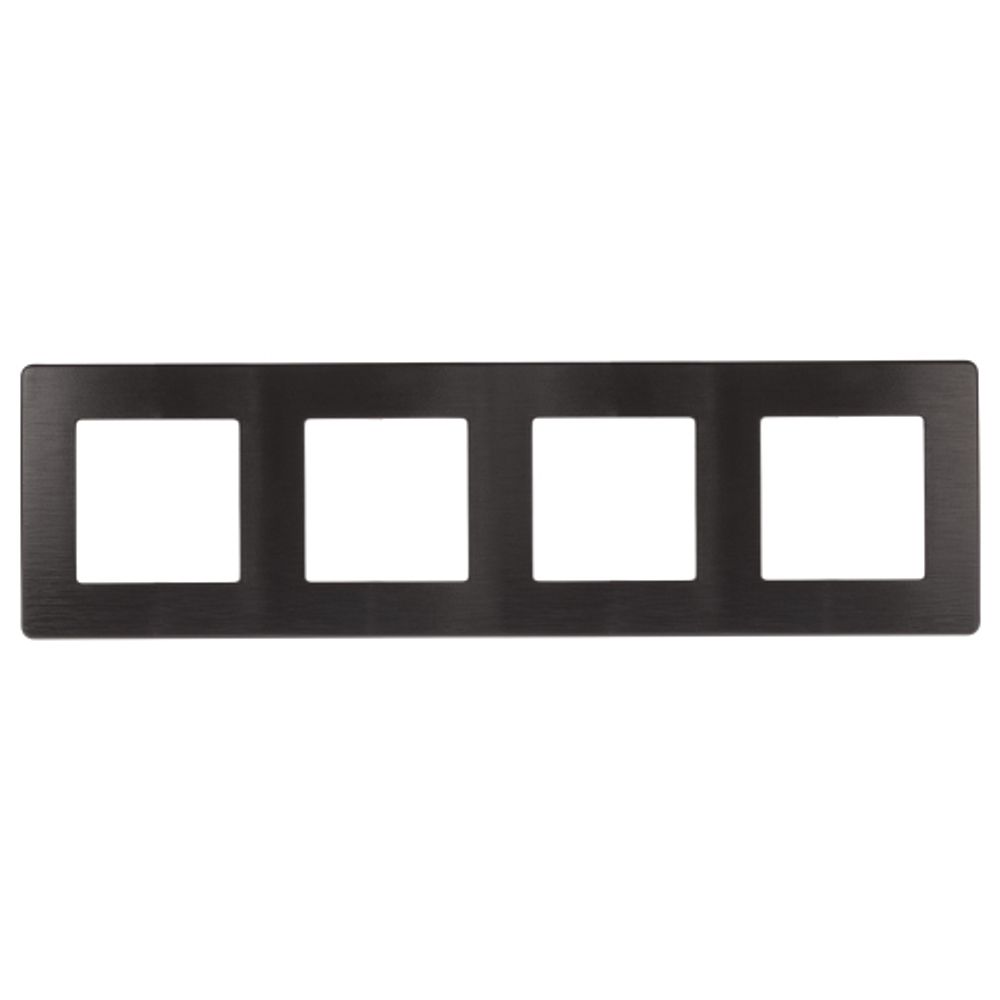 Рамка для розеток и выключателей ЭРА Серия 12 12-5104-05 на 4 поста, Сатин, антрацит