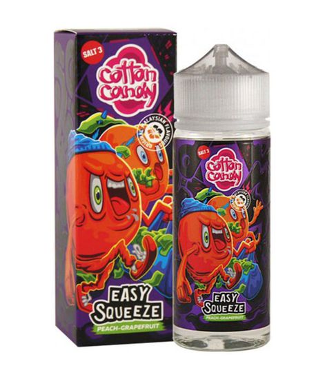 Жидкость Cotton Candy EASY SQUEEZE (120 мл, 3 мг) Peach - Grapefruit