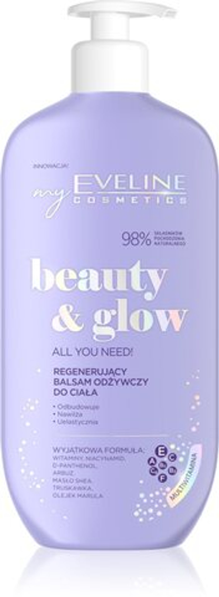 Eveline Cosmetics Beauty & Glow All You Need! - регенерирующий бальзам для тела с питательным эффектом /   350  ml  / GTIN 5903416040545