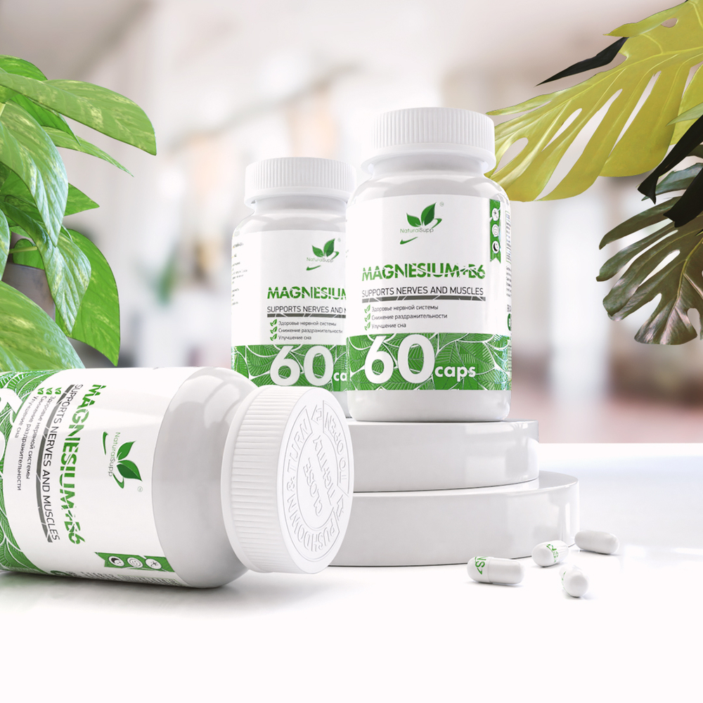 БАД Магний + B6 60 капс. (Naturalsupp)