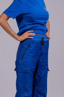 Брюки-джоггеры летние женские Скорая помощь MedicLine цв. ВАСИЛЕК