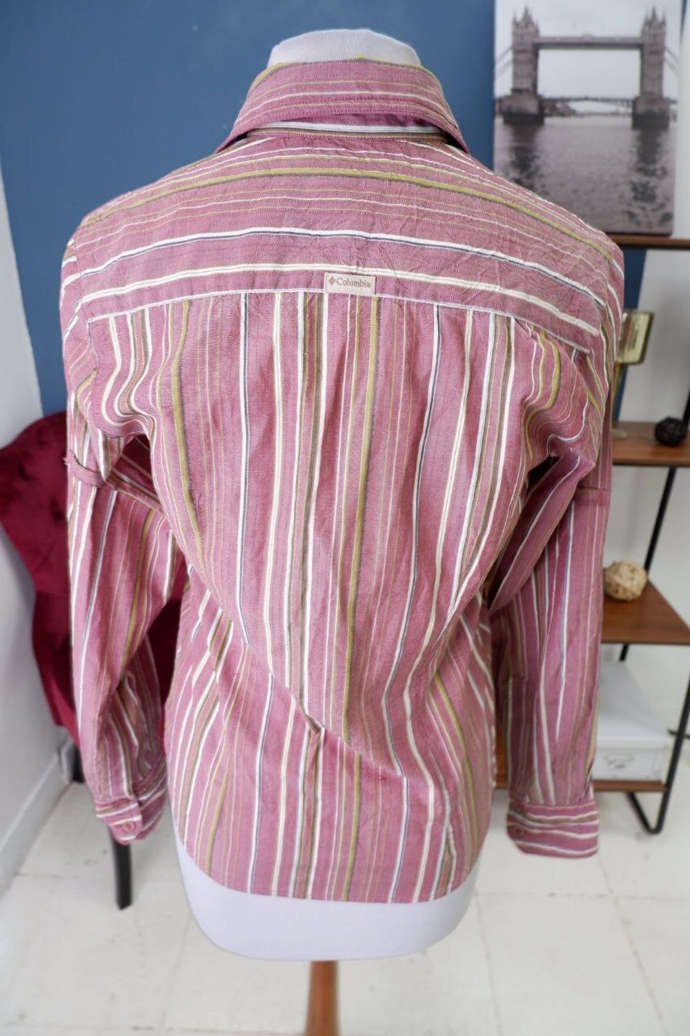 Рубашка Columbia в полоску 42 размер